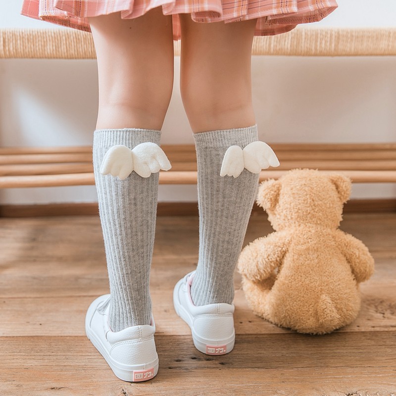 女童婴儿童纯棉女宝宝过膝中筒袜 北极绒哈易儿童袜子(0-16岁)