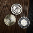 推牌PPB主题币啪啪币奶盖黄铜磁力金属解压玩具EDC指尖陀螺创意