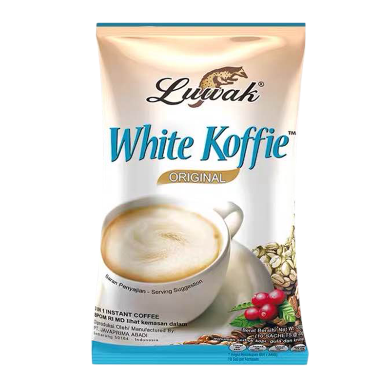 印尼原装进口巴厘岛猫屎白咖啡原味三合一速溶露哇咖啡粉200g袋装 - 图3