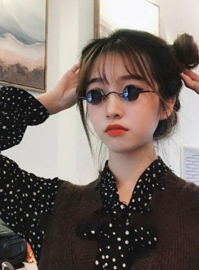 抖音网红同款搞怪眼镜复古小圆形