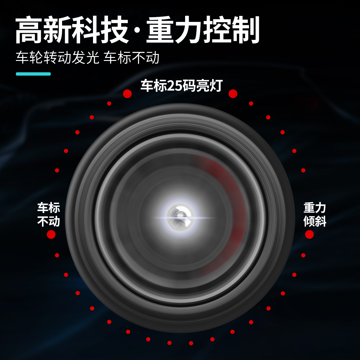 适用蔚来ES6EC6ES8ES7ET7ET5T磁悬浮轮毂盖轮毂灯车标改装黑武士 - 图0