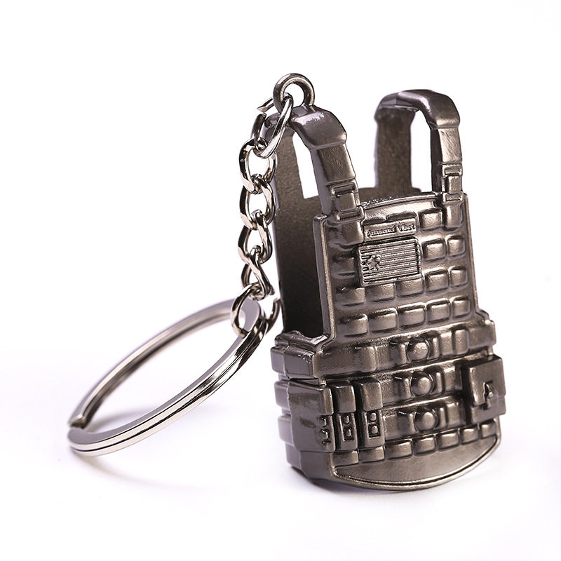 绝地求生饰品绝地求生吃鸡游戏钥匙扣挂件全套98K三级头3级包平底锅枪模型大号