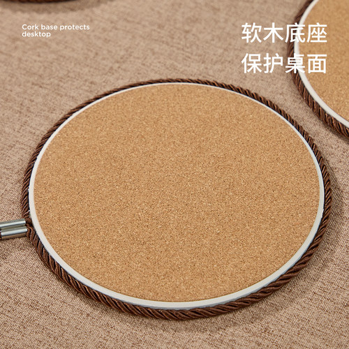 中古风陶瓷餐垫锅垫隔热垫耐高温防烫桌垫菜盘碗碟垫茶杯垫砂锅垫 - 图1