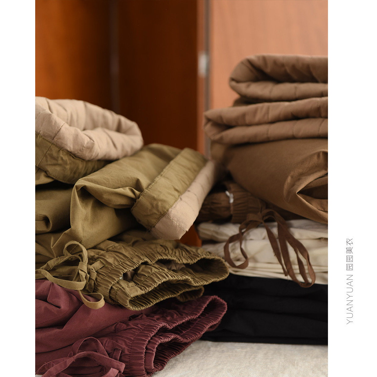 【高品质长绒棉光泽感】100%棉夹棉棉裤女松紧腰全棉加厚保暖长裤,淘宝优惠券,粉丝福利购,淘宝优惠卷