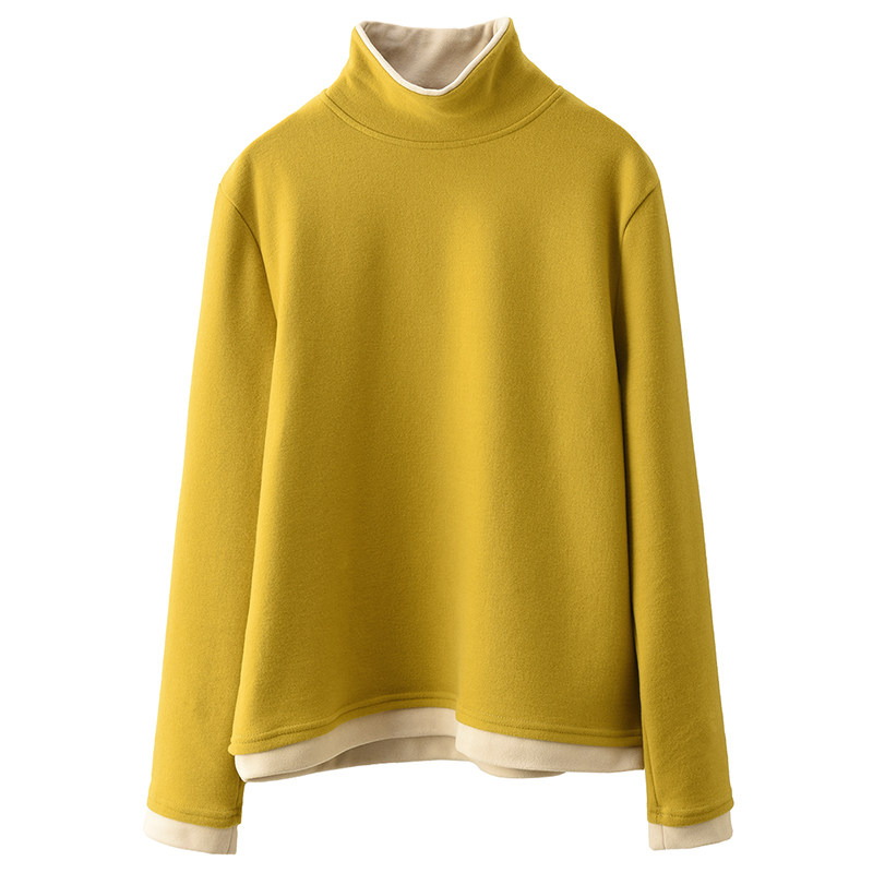 园园美衣冬季进口全棉澳绒拼色卫衣女加厚保暖套头衫内搭绒衫上衣,淘宝优惠券,粉丝福利购,淘宝优惠卷