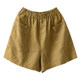 Retro casual vintage linen shorts