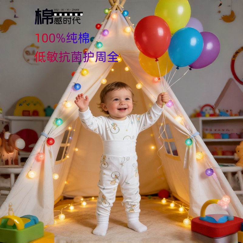 宝宝A类纯棉秋衣秋裤高腰内衣套装全棉儿童分体居家服婴儿睡衣,淘宝优惠券,粉丝福利购,淘宝优惠卷