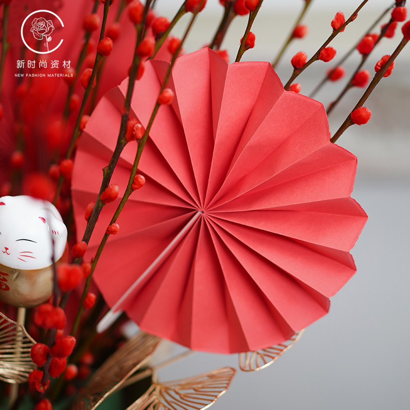 元旦扇子装饰,扇子装饰,扇子装饰墙_大山谷图库