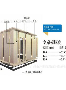 冷库全套设备制冷大小型移动冷库安装速冻库保鲜库果蔬冷藏库