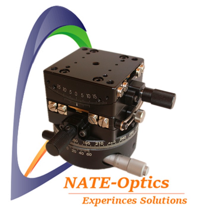 NT305WM精密三维旋转台 光学角位台  手动旋转俯仰台 平台 调整架 - 图0