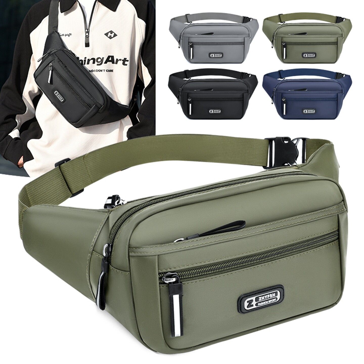 Wear-resistant and waterproof multifunctional men's tool belt bag