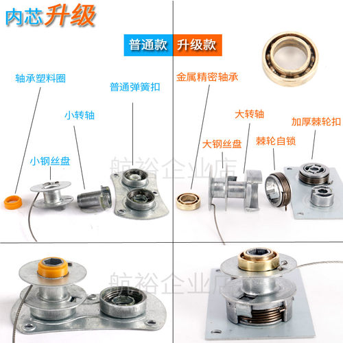 品牌通用升降晾衣架手摇器 晒衣架升降器动滑轮摇手器免打孔维修 - 图1