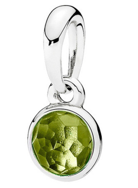 潘家纯银手链女十二月份生辰石珠子散珠春绿永恒生日手镯diy串珠