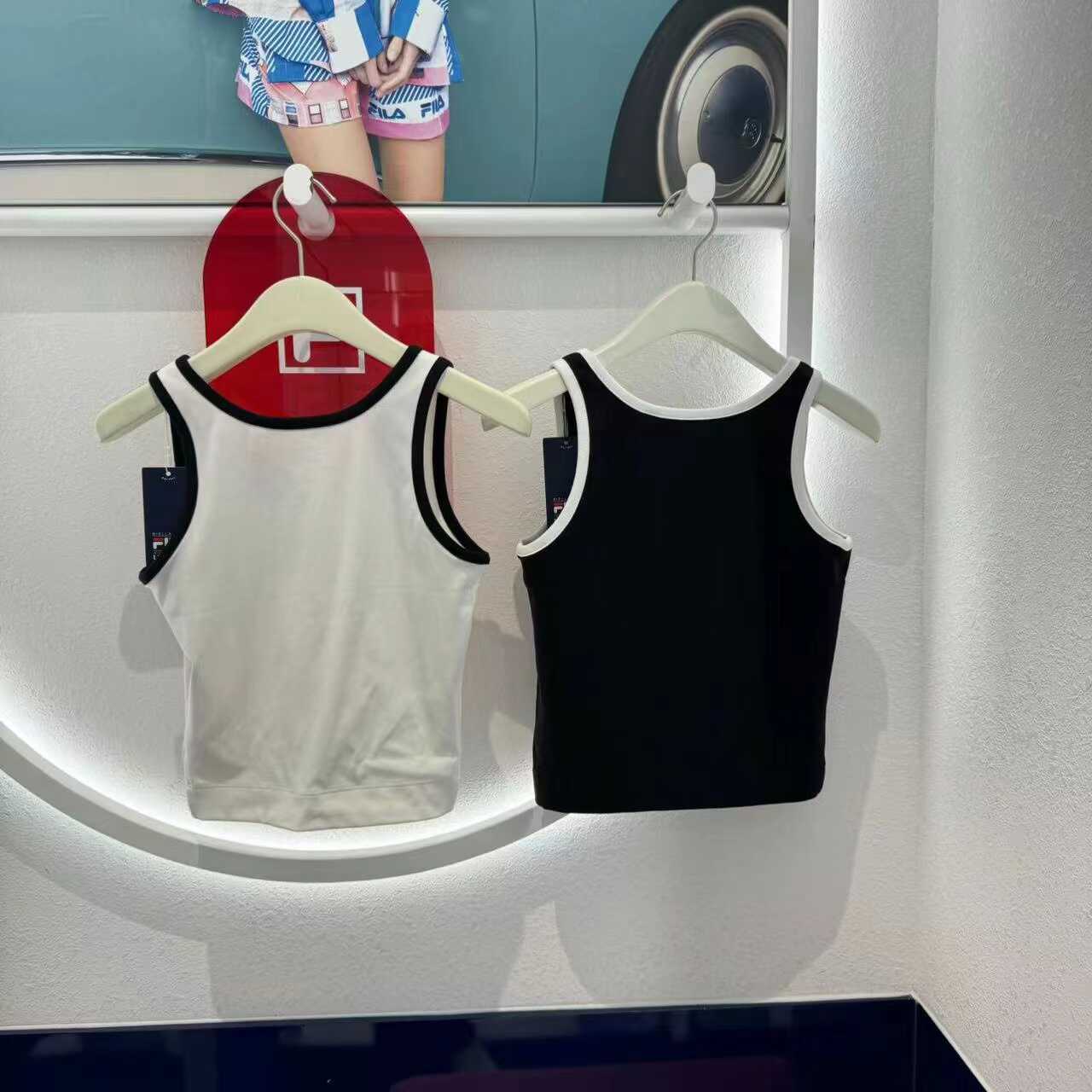 FILA斐乐女装 2025年夏季新款时尚休闲修身针织背心 F11W429116 - 图0