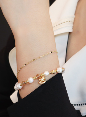 天然淡水珍珠手链女轻奢小众简约高级感新中式高级感设计手链手饰