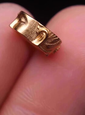 文玩配饰镀金佛一念之间跑环隔片隔珠可DIY搭配手串手链配件