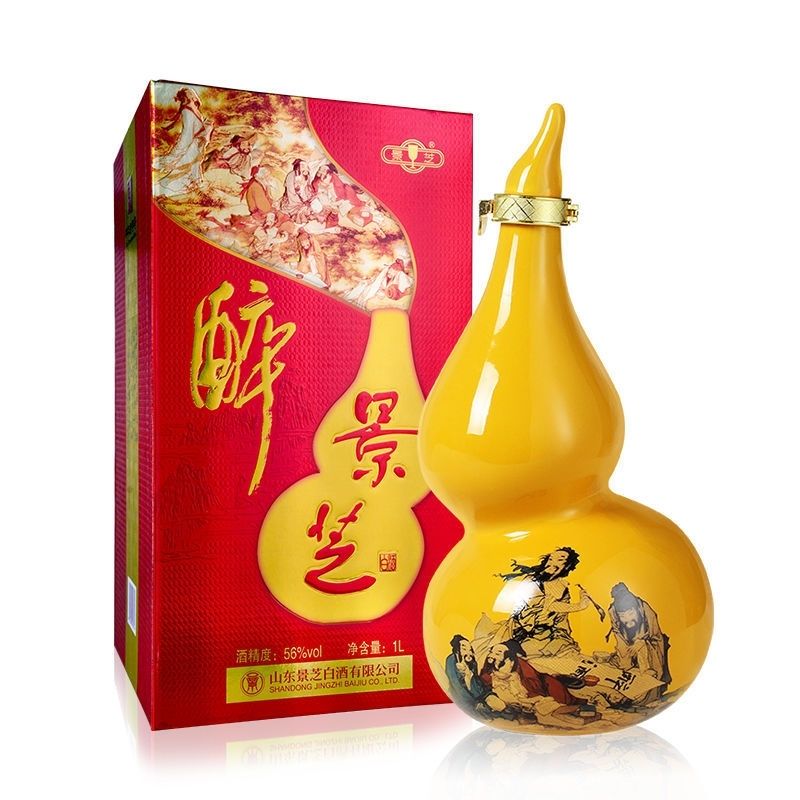 景芝醉八仙56度1000ml*4瓶固态法白酒整箱节日礼品大葫芦