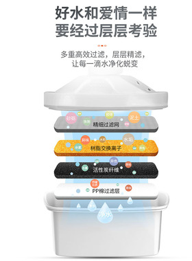 净水壶滤芯通用德国碧然德滤水壶