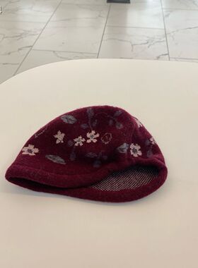 卷边 毛线帽 针织LovelyHat秋冬新款东大门代购花朵图案 女帽子 9