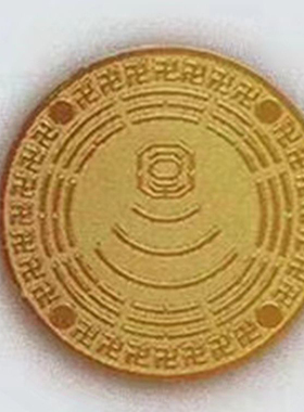 道易新款6个一套黄铜版手机贴万缘黑洞九星修行裂变手机贴2.6CM