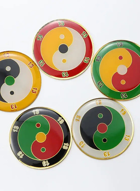 8CM万字福13黄万铜烤漆滴胶补角牌贴五行八卦万字贴68数字万字贴