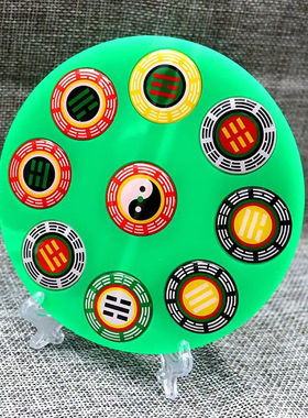 11公分1319五行通关双面五龙盘室内房屋缺角摆件门对门厨房厕所用