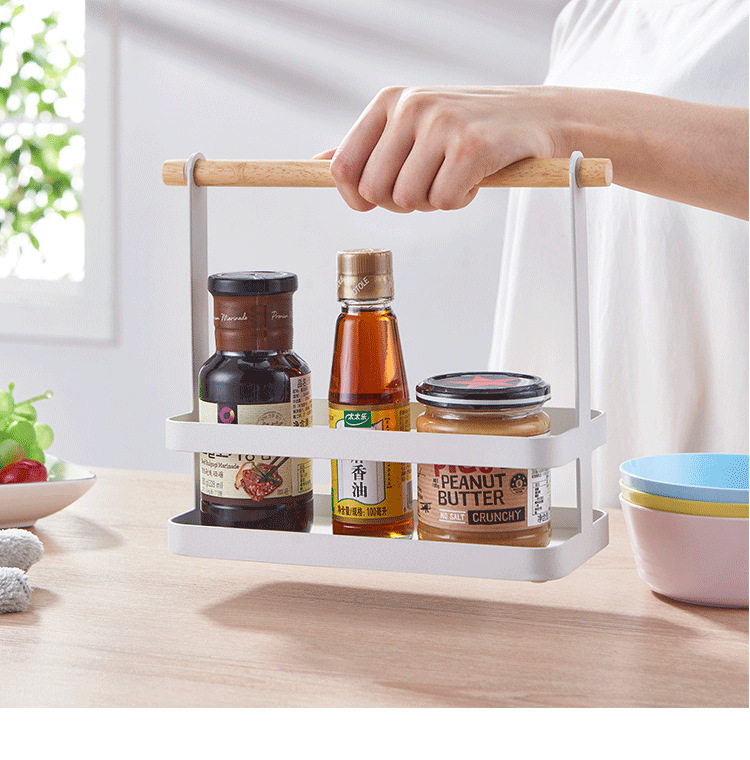 山崎同款手提木棍铁艺厨房调料瓶收纳架台面置物架调味罐储物架子,淘宝优惠券,粉丝福利购,淘宝优惠卷
