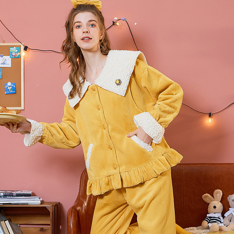 孕妇冬天孕晚期秋冬季月子服可睡衣 起韵家居服套装