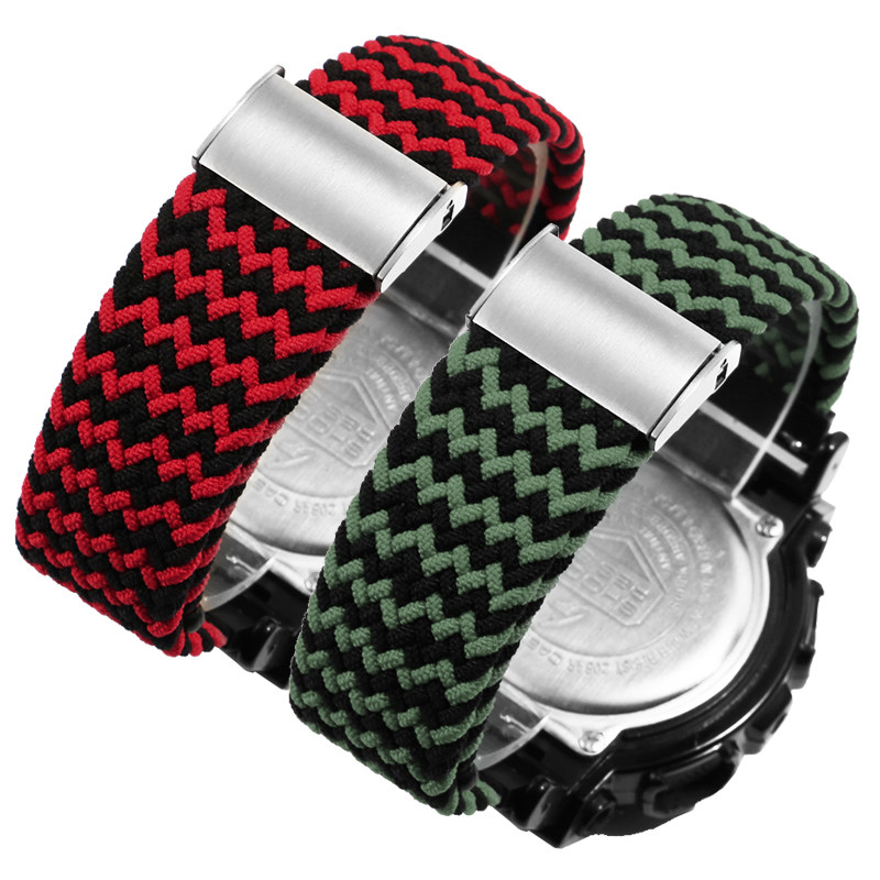 适配卡西欧DW5600 GWM5610 GWB5600 GW5000 5035编织尼龙改装表带 - 图3