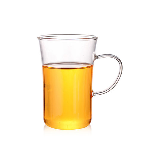 高硼硅耐热玻璃茶壶 家用透明带把绿茶杯 简约牛奶果汁咖啡杯子 - 图3