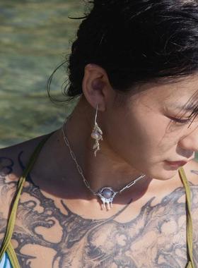 原创设计溶滴星芒项链MASW金属