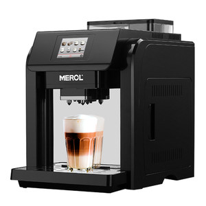 Merol/美宜侬 ME-717咖啡机全自动一键式小型磨豆意式商用家用煮