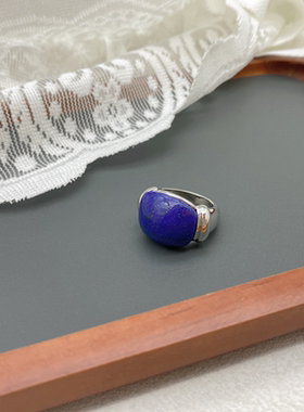 铜铸镀金镶嵌天然石头指环戒指女