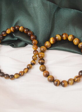 虎眼石串珠女轻奢项链手串新中式