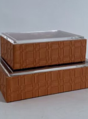 现代简约轻奢皮革首饰收纳盒