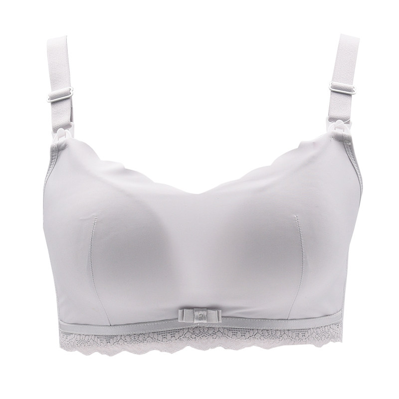 薄款哺乳聚拢防下垂母乳纯棉里文胸 港模哺乳文胸