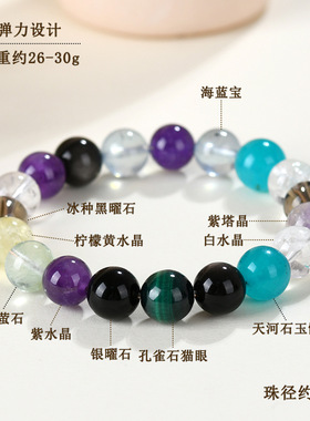 刘亦菲水晶多宝手链时尚简约原创新女款饰品定制手串母亲节礼物