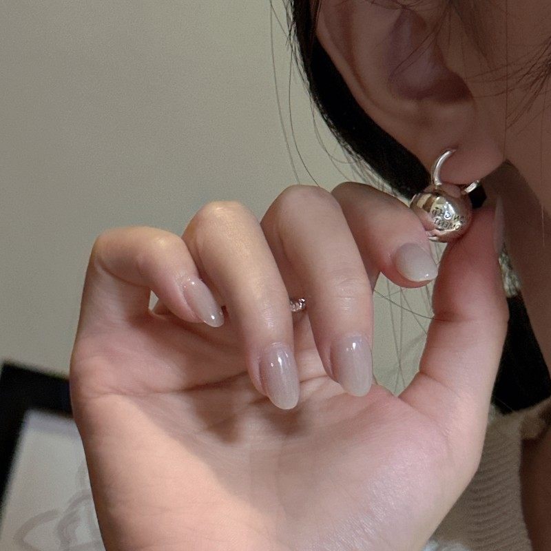 S925纯银韩版小众设计感圆球重工耳扣韩式风简约复古款字母耳环,淘宝优惠券,粉丝福利购,淘宝优惠卷