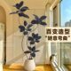 Simulated green plant high-end light luxury black diamond rubber tree