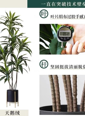 仿真绿植天鹅绒高端轻奢假树装饰