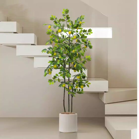 Simulated Lemon Tree Green Planting Pot Aeromobil