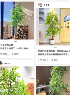 仿真绿植轻奢客厅落地装