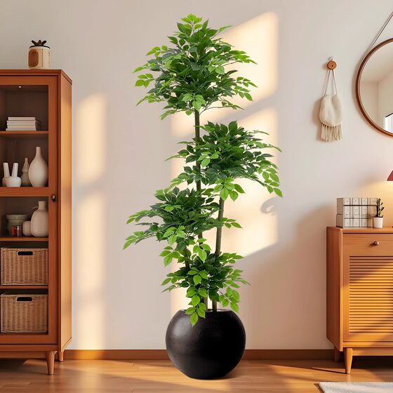 Advanced bionic plant living room floor-standing potted plant next to the sofa
