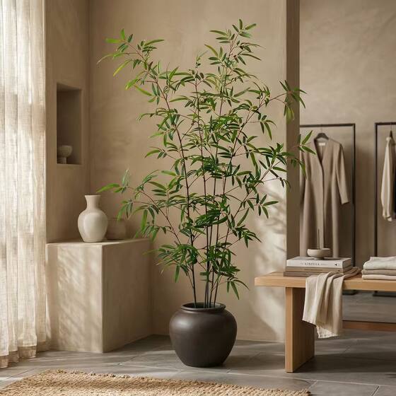Bamboo simulation green plant large floor-standing potted plant