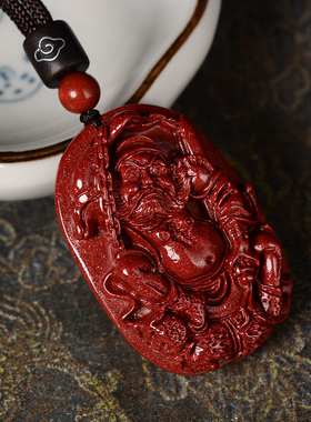 朱砂吊坠招财钟馗项链随身