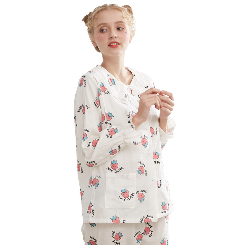 月子服夏季产后7月份6纯棉8睡衣 蓝莜娜家居服套装