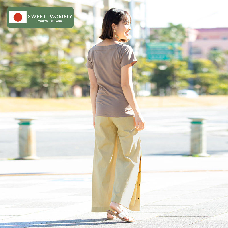 sweetmommy日本孕妇托腹宽松阔腿裤 SweetMommy海外孕妇阔腿裤