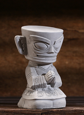 祈福神官布景石草园艺盆栽摆件