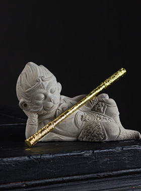 水泥齐天大圣孙悟空沉水鱼缸造景