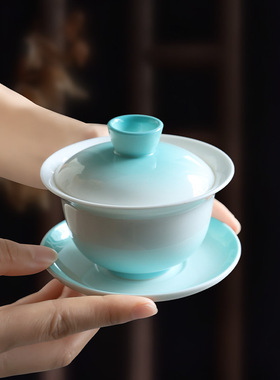 天然无烟盖碗香薰蜡烛家居摆件